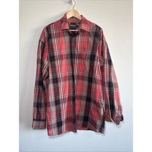 Panhandle‎ Slim Shirt Men Sz XLT Western Plaid Pearl Snap Long Sleeve